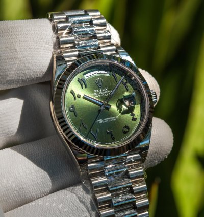 Rolex Day-date 40 Olive Green Dial - Arabic Numerals
