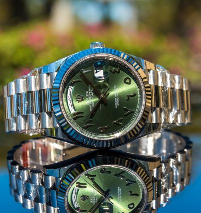 Rolex Day-date 40 Olive Green Dial - Arabic Numerals