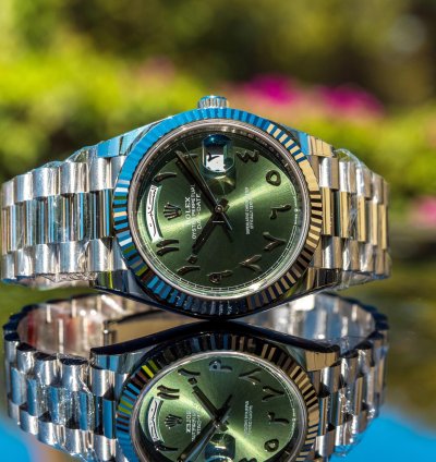 Rolex Day-date 40 Olive Green Dial - Arabic Numerals