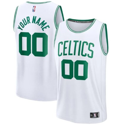 Boston Celtics Fast Break Custom Jersey - Statement Edition - White