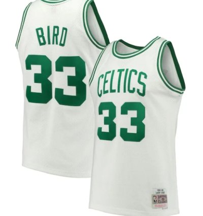 Larry Bird Boston Celtics Hardwood Classics 198586 Swingman Jersey - White