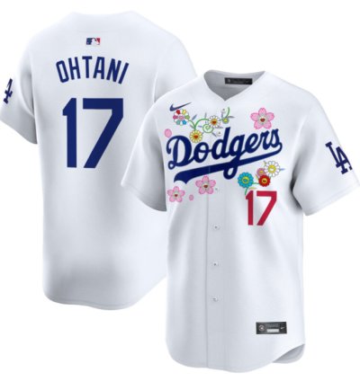 Shohei Ohtani kanji Jersey 17 Dodgers X Takashi Murakami 2025 Vapor Stitched White