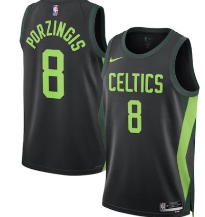 Kristaps Porzingis Boston Celtics Nike Unisex 202425 Swingman Player Jersey - City Edition - Black