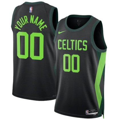 Boston Celtics Nike Unisex 202425 Custom Swingman Jersey - City Edition - Black