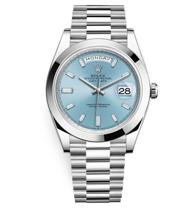 Rolex Day-date 40 Platinum Baguette Diamond Dial Unworn 2023