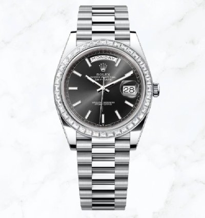 Rolex Day-date 40 Platinum Black Dial 228396tbr new Unworn