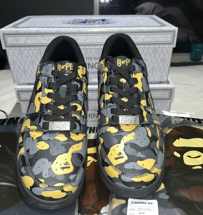 Bape Sta Madison Ave Camo Black Yellow Size 10