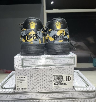 Bape Sta Madison Ave Camo Black Yellow Size 10