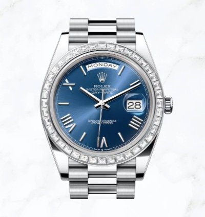 Rolex Day-date 40 Platinum Blue Roman Dial 228396tbr new Unworn