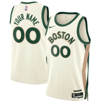 Boston Celtics Nike Unisex 202324 Custom Swingman Jersey - White - City Edition