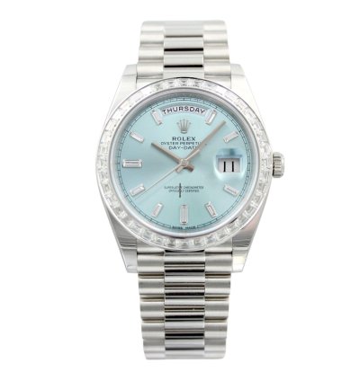 Rolex Day-date 40 Platinum Diamonds Ref 228396tbr Teilbeklebt
