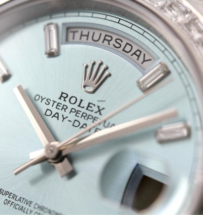 Rolex Day-date 40 Platinum Diamonds Ref 228396tbr Teilbeklebt