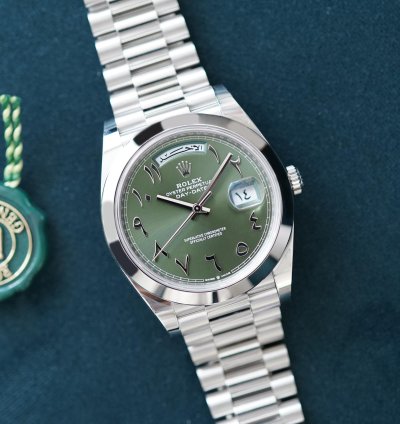 Rolex Day-date 40 Platinum Green Dial With Arabic Numerals - 228206-0048