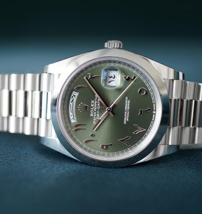 Rolex Day-date 40 Platinum Green Dial With Arabic Numerals - 228206-0048