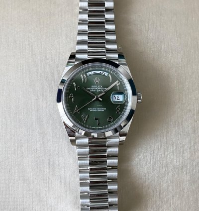 Rolex Day-date 40 Platinum Green Dial With Arabic Numerals - 228206-0048