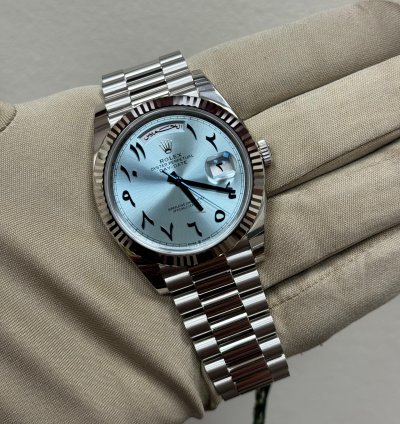 Rolex Day-date 40 Platinum Ice Blue Arabic Dial 40 Mm