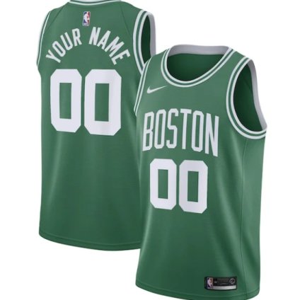 Boston Celtics Nike 202021 Swingman Custom Jersey - Icon Edition - Kelly Green