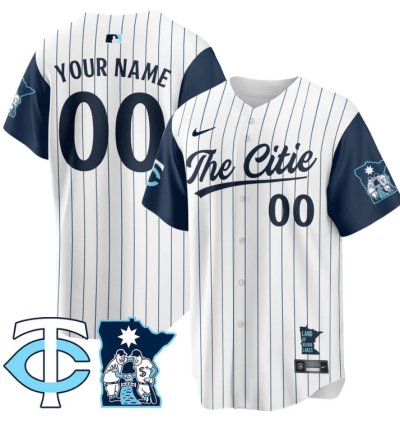 Custom Minnesota Twins Jersey 2025 City Connect Concept Stitched White