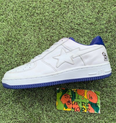 Bape Sta Revolver Leather White