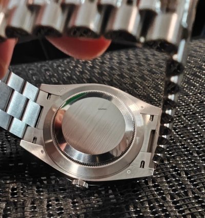 Rolex Day-date 40 Platinum Meteorite Dial With Diamond-set Bezel
