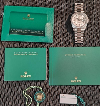 Rolex Day-date 40 Platinum Meteorite Dial With Diamond-set Bezel