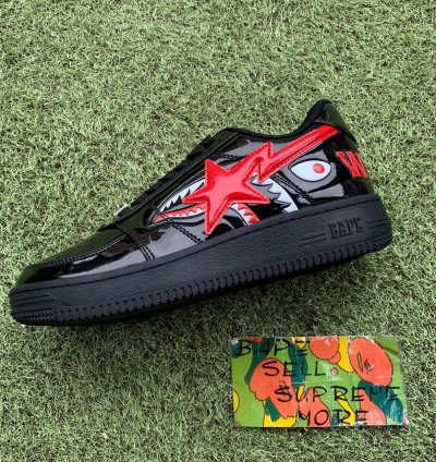 Bape Sta Shark Patent Leather Black