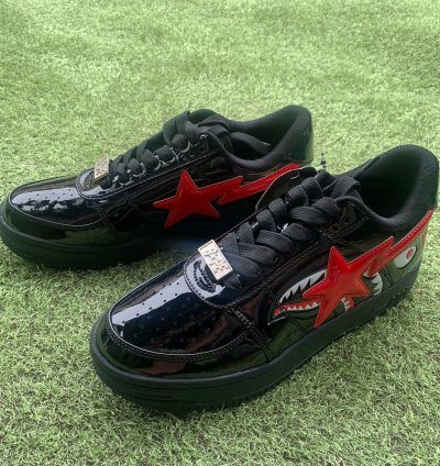 Bape Sta Shark Patent Leather Black