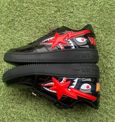 Bape Sta Shark Patent Leather Black