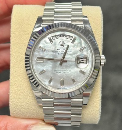 Rolex Day-date 40 Platinum Mop Dial M228236-0026