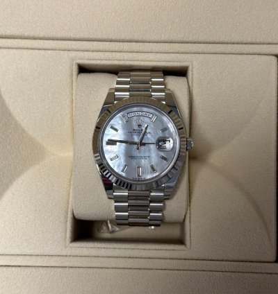 Rolex Day-date 40 Platinum Mop Dial M228236-0026