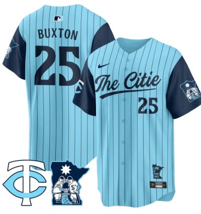 Byron Buxton Jersey 25 Minnesota Twins 2025 City Connect Concept Stitched Blue