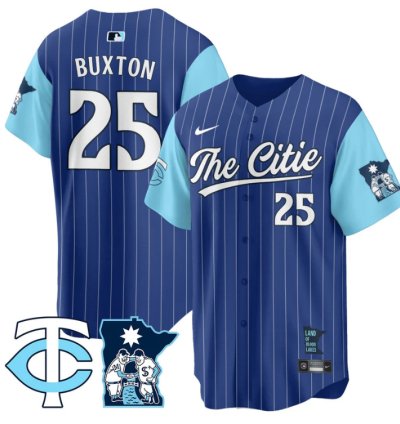 Byron Buxton Jersey 25 Minnesota Twins 2025 City Connect Concept Stitched Royal