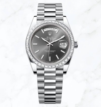 Rolex Day-date 40 Platinum Slate Dial 228396tbr new Unworn