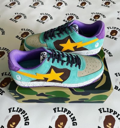 Bape Sta Teal Yellow Suede