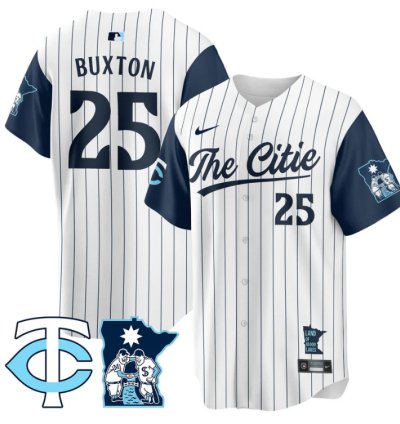 Byron Buxton Jersey 25 Minnesota Twins 2025 City Connect Concept Stitched White