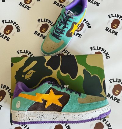 Bape Sta Teal Yellow Suede
