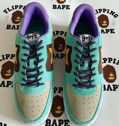 Bape Sta Teal Yellow Suede