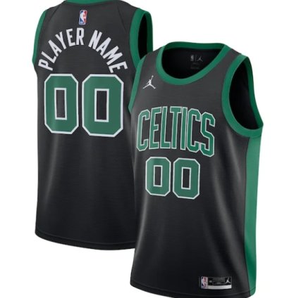 Boston Celtics Jordan Brand Swingman Custom Jersey - Statement Edition - Black