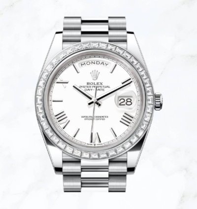 Rolex Day-date 40 Platinum White Roman Dial 228396tbr new Unworn