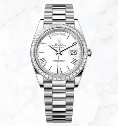 Rolex Day-date 40 Platinum White Roman Dial 228396tbr new Unworn