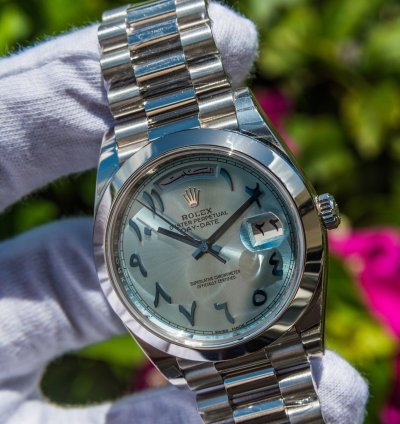 Rolex Day-date 40 Unworn 2022 Day-date 40mm Platinum Blue Arabic 228206