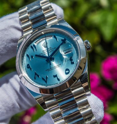 Rolex Day-date 40 Unworn 2022 Day-date 40mm Platinum Blue Arabic 228206