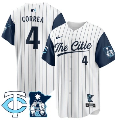 Carlos Correa Jersey 4 Minnesota Twins 2025 City Connect Concept Stitched White