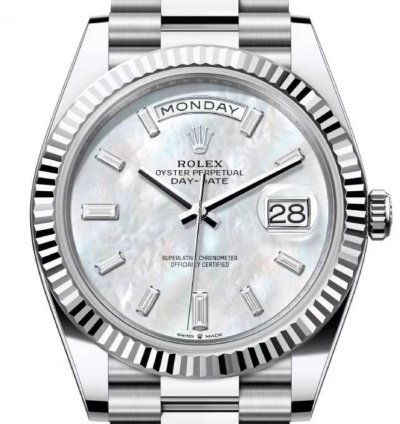 Rolex Day-date 40 Unworn Day-date 40mm Mother Of Pearl Mop Diamond Dial Platinum 228236 Box Papers 2024