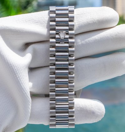 Rolex Day-date 40 Unworn Day-date 40mm Platinum With Baguette Bezel 228396tbr Pave Dial