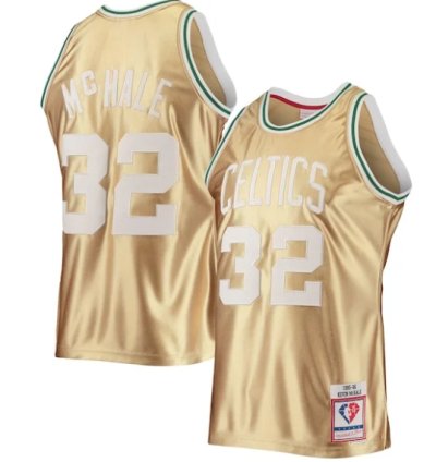Kevin Mchale Boston Celtics 75th Anniversary 198586 Hardwood Classics Swingman Jersey - Gold