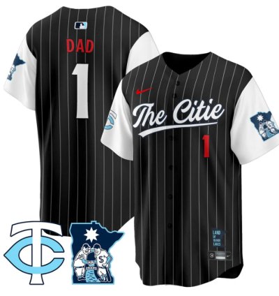 Dad Jersey 1 Minnesota Twins 2025 City Connect Concept Stitched Black