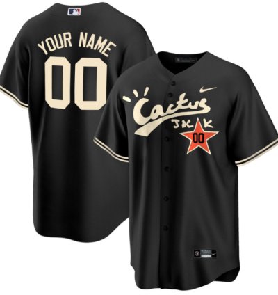 Houston Astros Cactus Jack Customized Black Jersey