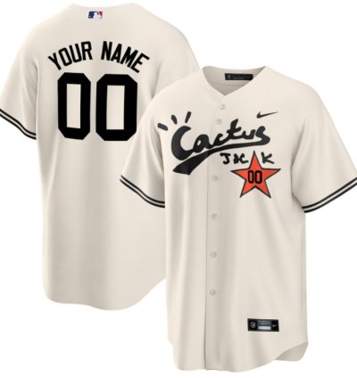 Houston Astros Cactus Jack Customized Men Jersey - Cream