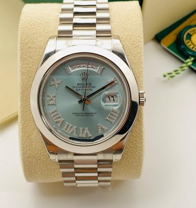 Rolex Day-date Ii 218206 Full Stickers Barcode Diamond Index Arabic Day And Date